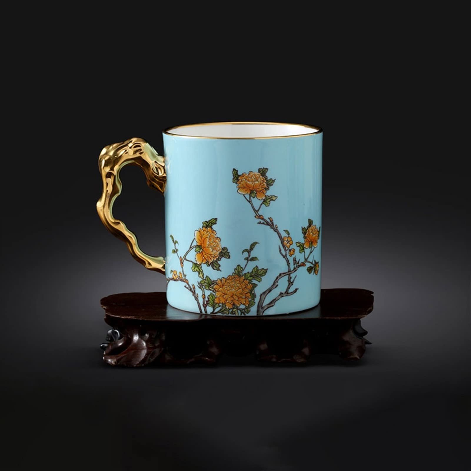 Kubek do kawy, filiżanka do herbaty kubek do kawy, ceramiczny kubek do kawy w stylu chińskim, duży kubek do herbaty do biura i domowego kubka do kawy