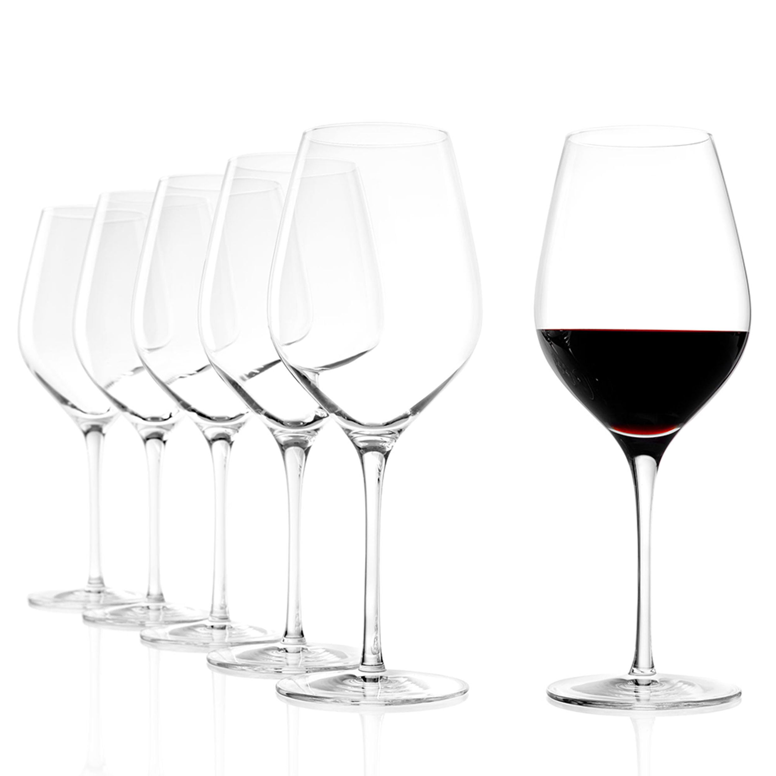 Stölzle Lausitz Exquisit Royal Bordeauxgläser Rotweingläser 645 ml, 6er-Set | Bordeauxgläser und Rotweingläser für Bordeaux-Weine und Aromaentfaltung, aus Kristallglas, stoßfest & spülmaschinengeeignet