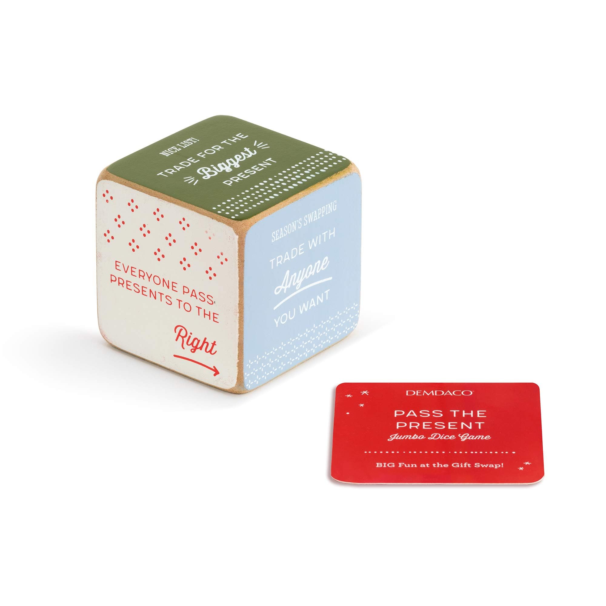 Amazon.com: DEMDACO Pass The Present Vintage Colorful 3 x 3 Wood