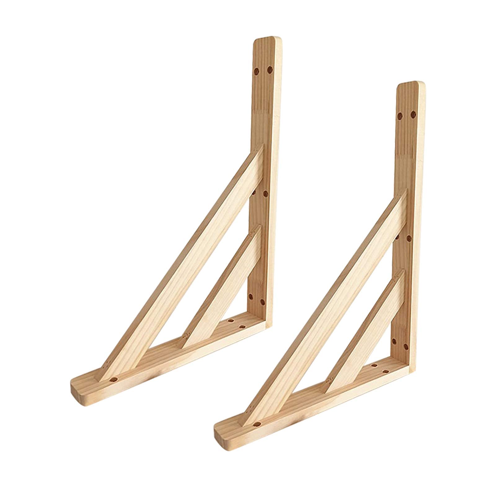 Support d'étagère triangulaire flottant en bois massif équerre murale DIY 220 LB
