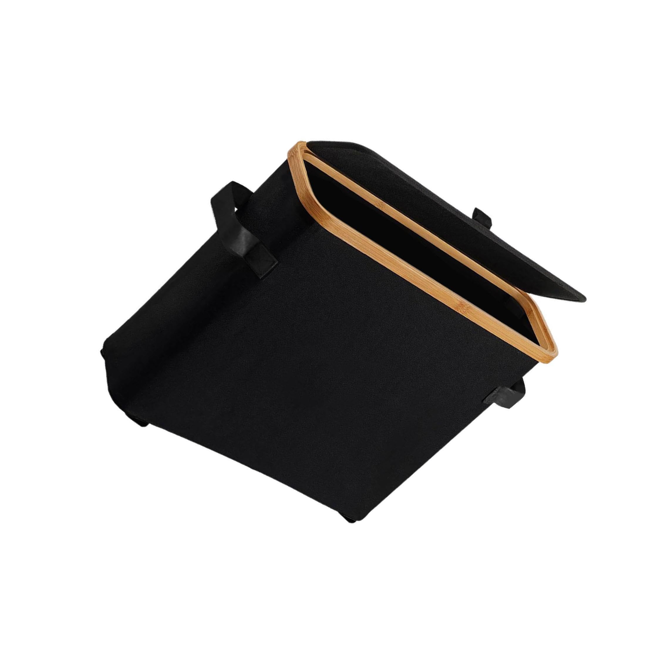 QIXCXAZ Toilet Paper Basket Holder Elevated Keeps Bathroom Essentials Dry And Accessible Large Storage Capacity For Minimalist Toilet Tissue Storage Bin For, black