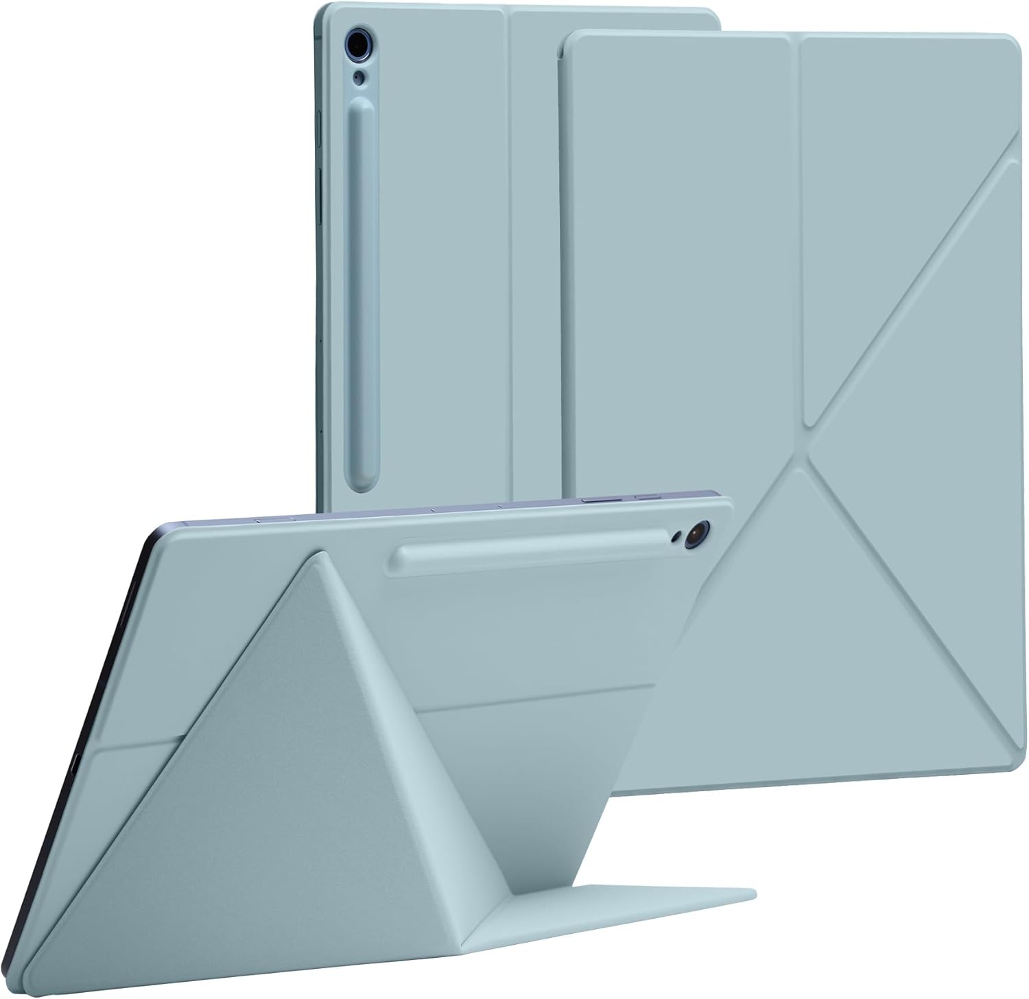 Magnetic Case for Samsung Galaxy Tab S10 FE Plus /S10 FE+ 13.1 Inch (2025) - Model SM-X626/SM-X620 Tablet with S-Pen Holder, Auto Wake/Sleep Smart Tablet Cover, Ice Blue