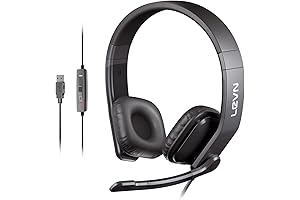 LEVN Wired Headset for Clear Communication and Comfort
