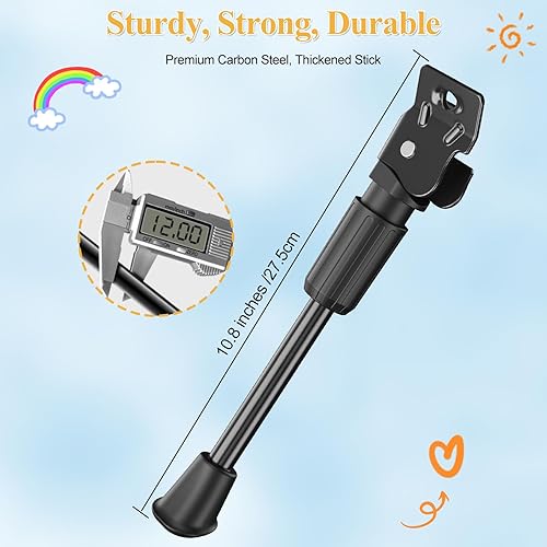 Miniatura 6 de SEISSO Soporte de bicicleta para niños de 20 pulgadas para bicicleta de 20 pulgadas, soporte lateral trasero para bicicleta infantil para ruedas de