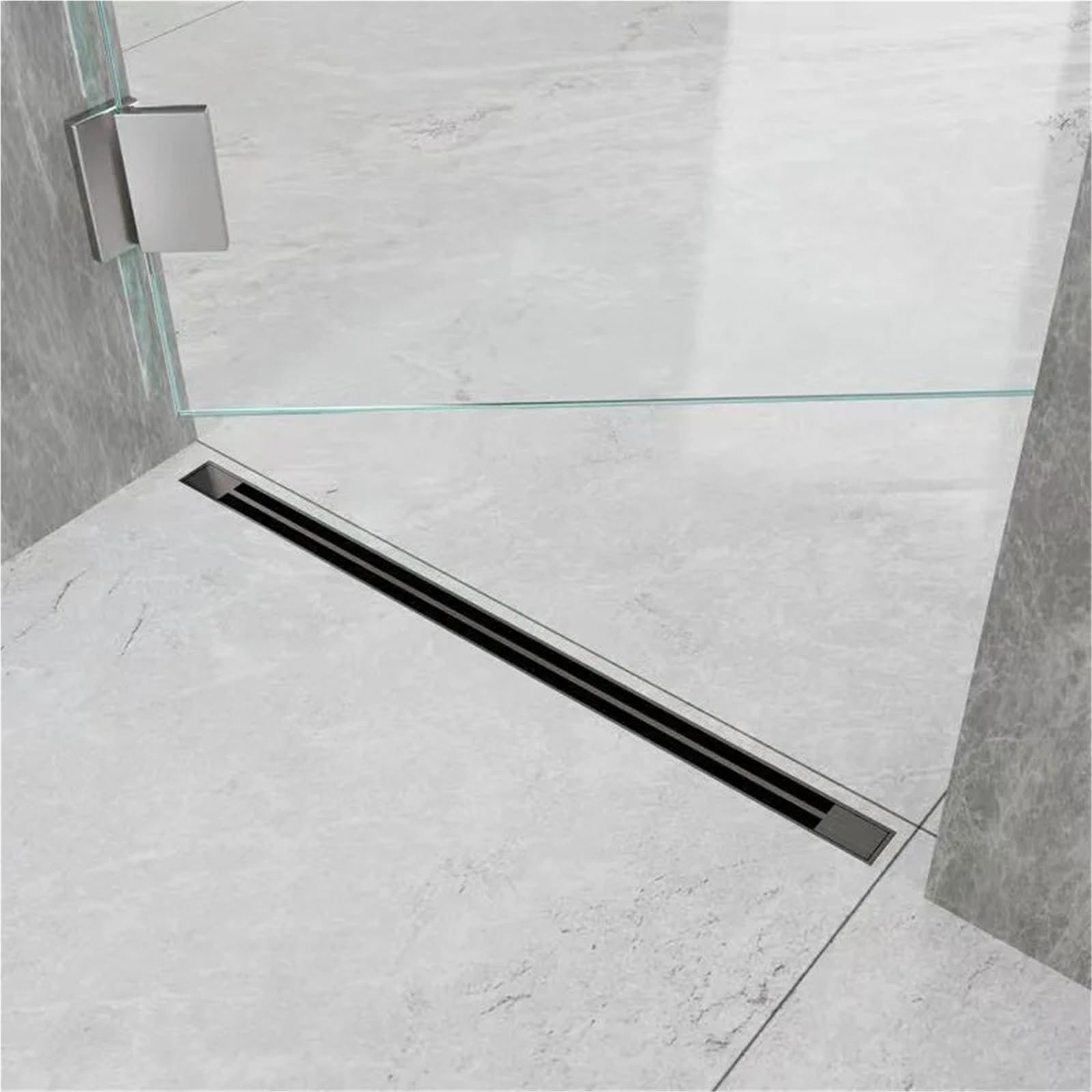 Desague Ducha Trampa de Suelo Cepillado 32cm Ancho, Drenaje Lineal baño, Acero Inoxidable Grueso