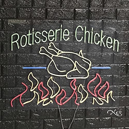 Miniatura 6 de Rotisserie Chicken - Letrero de neón LED de 28 pulgadas de largo x 22 pulgadas de alto, #31266, fabricado en Estados Unidos
