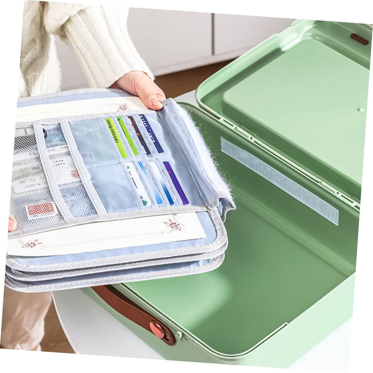 Scatola per Documenti Portadocumenti Multistrato per Casa Organizer per Certificati e Banconote Scatola Portadocumenti Resistente e Durevole per Lettere Ricevute e Ordine