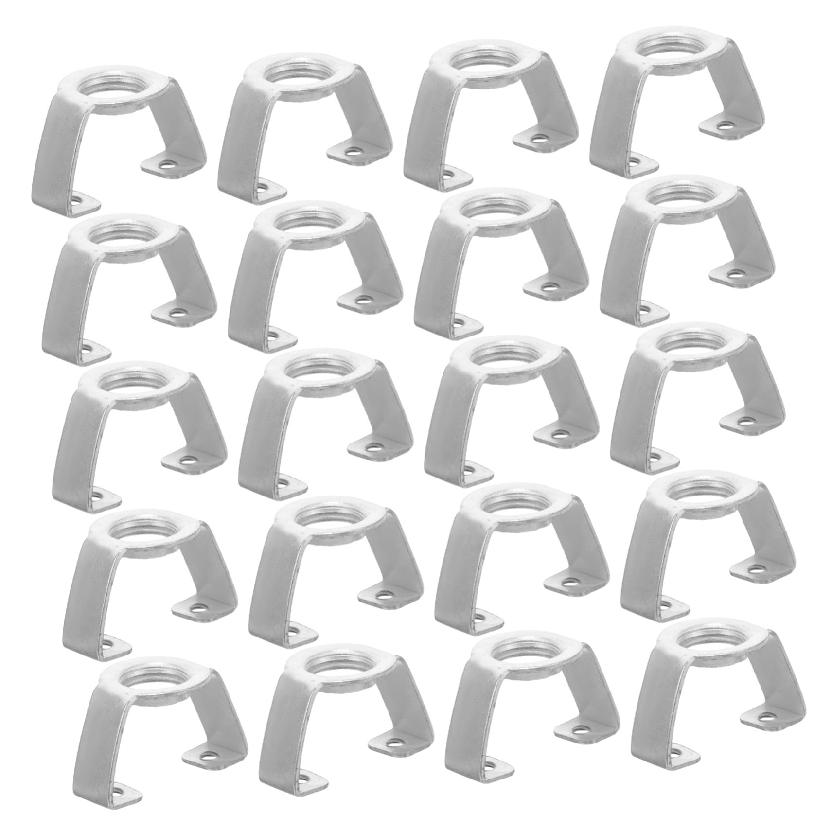 Ipetboom de Soporte de Cabezal de Lámpara Gu10 de Hierro 20 Piezas Accesorios de Iluminación Color Plata , Fácil Instalación y Estable para Reemplazo y Bricolaje
