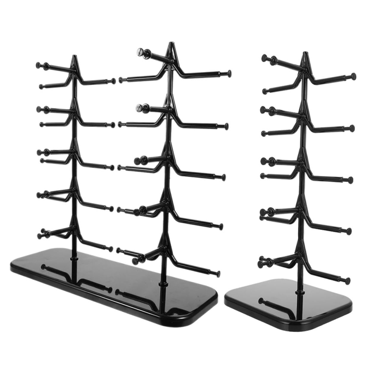 Organizador de Gafas de Sol de Plástico Negro 2 Piezas, Expositor