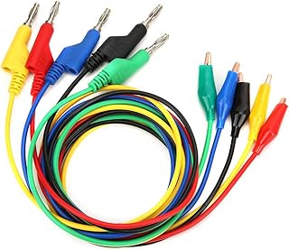 P1044 5pcs Enchufe de Plátano de 4 Mm para la Abrazadera/soporte -test -liei, Kit Plomo Prueba Multímetro Cobre Níquel para Medición Cómoda, Alambre Cable Prueba Ingenieros