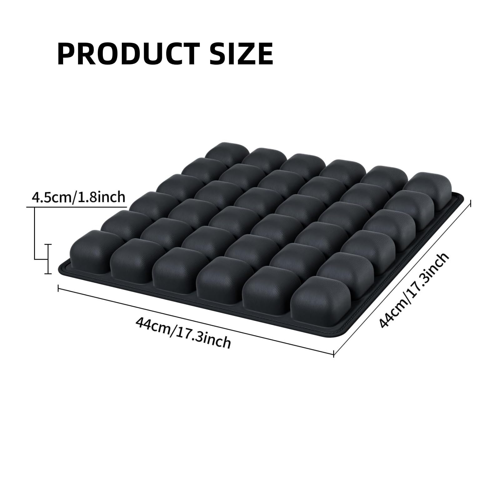 Nadmuchiwana poduszka siedzenia podróżnego, przenośna poduszka powietrzna Comfort 3D Air Cell, fotel powietrzny na długie loty, udźwig 200 kg, do siedzenia samochodowego (Black)