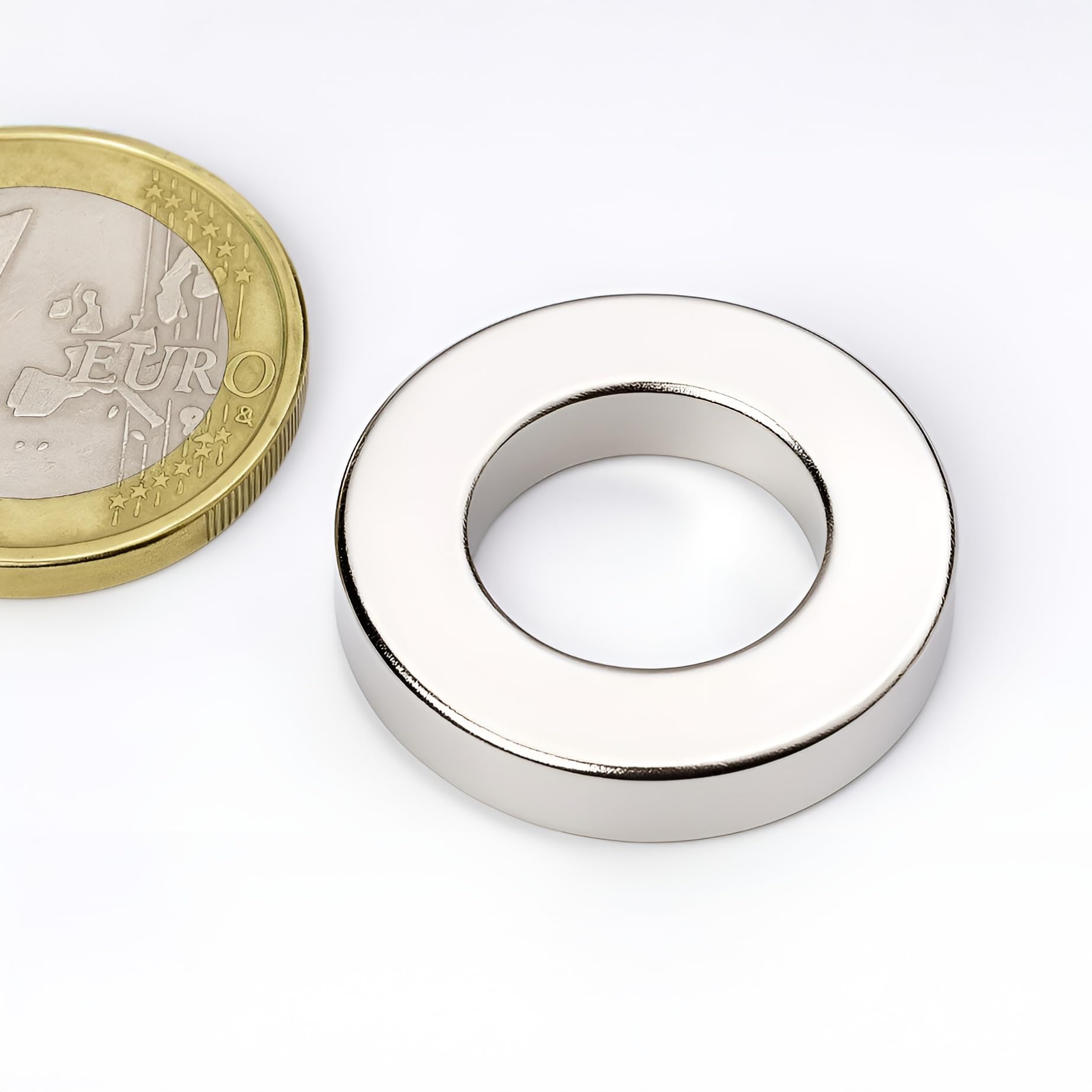 5 x pierścienie pierścieniowe z magnesami neodymowymi (NdFeB) – siła przyczepności do 36 kg – silne magnesy w kształcie pierścienia do przemysłu i domu, ilość/rozmiar: 5 sztuk – Ø 40/23 x 6 mm | siła