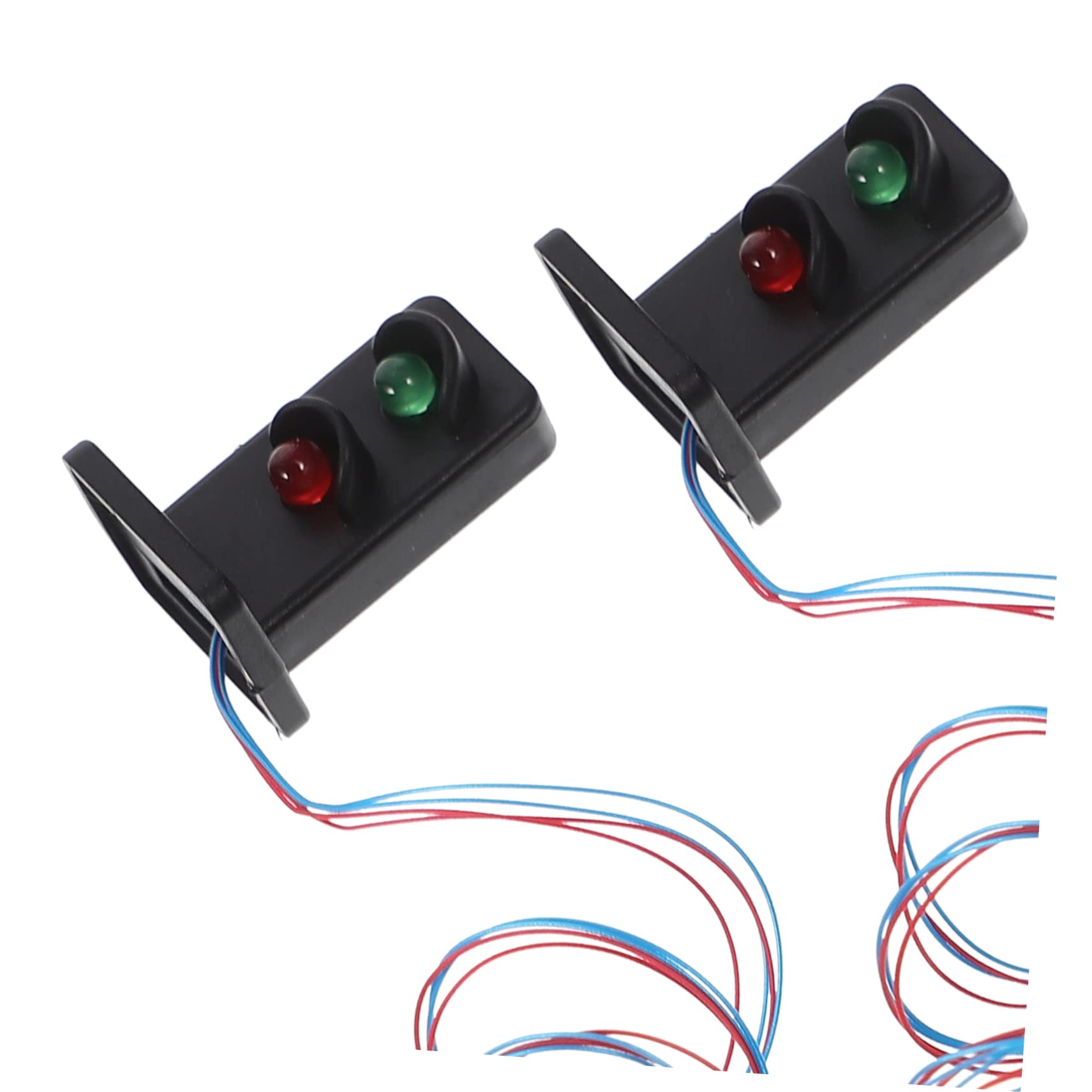 BESPORTBLE 2Pcs Mini Traffic Light Model for Sand Table DIY Materials Decorative Signal Lamp for Train Layouts and Sandbox Scenes Vibrant Design for Miniature Decor