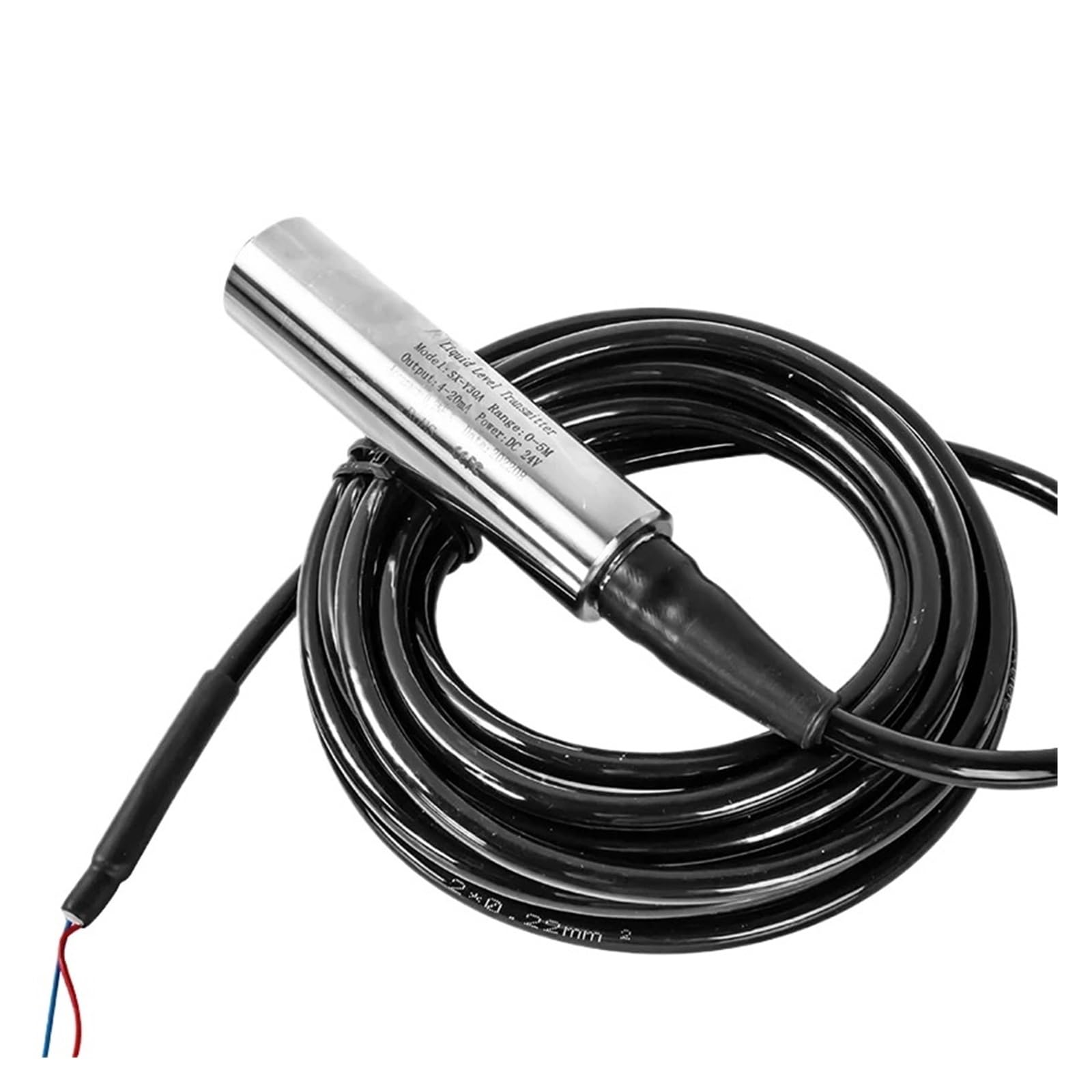 Wasserstandssensor 0-30 m, Flüssigkeitsstandmessumformer 4-20 mA, 0-1/2/3/4/5 m, RS485-Wasserstandssensor, Messumformer(Output Rs485,5M Range 7M Cable)