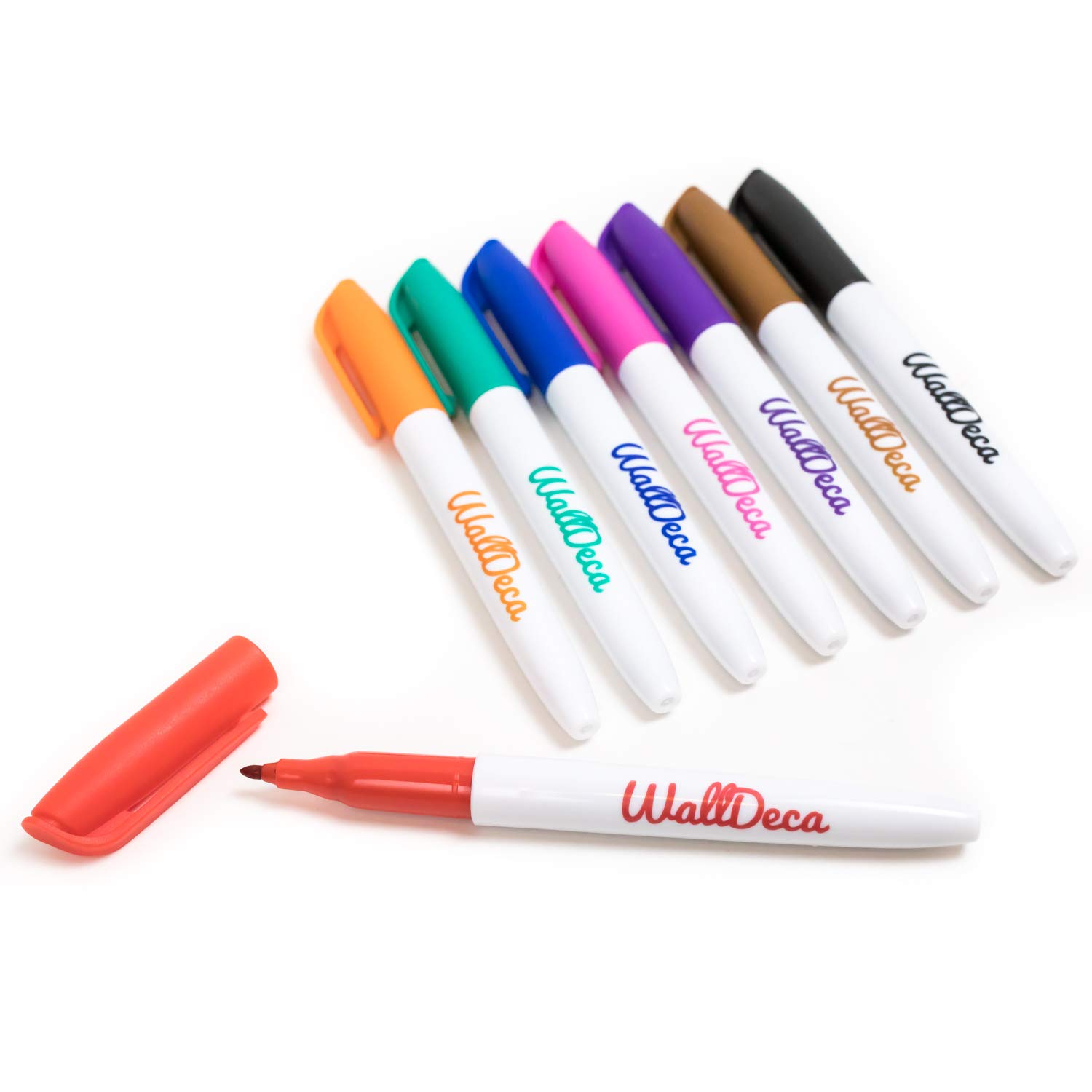 Bolígrafos de Gel WallDeca | Punta Media (0,7 mm), Colores Surtidos Arco Iris, 12 Unidades, Retráctiles | Para la Escritura Diaria, Diarios, Notas y Garabatos