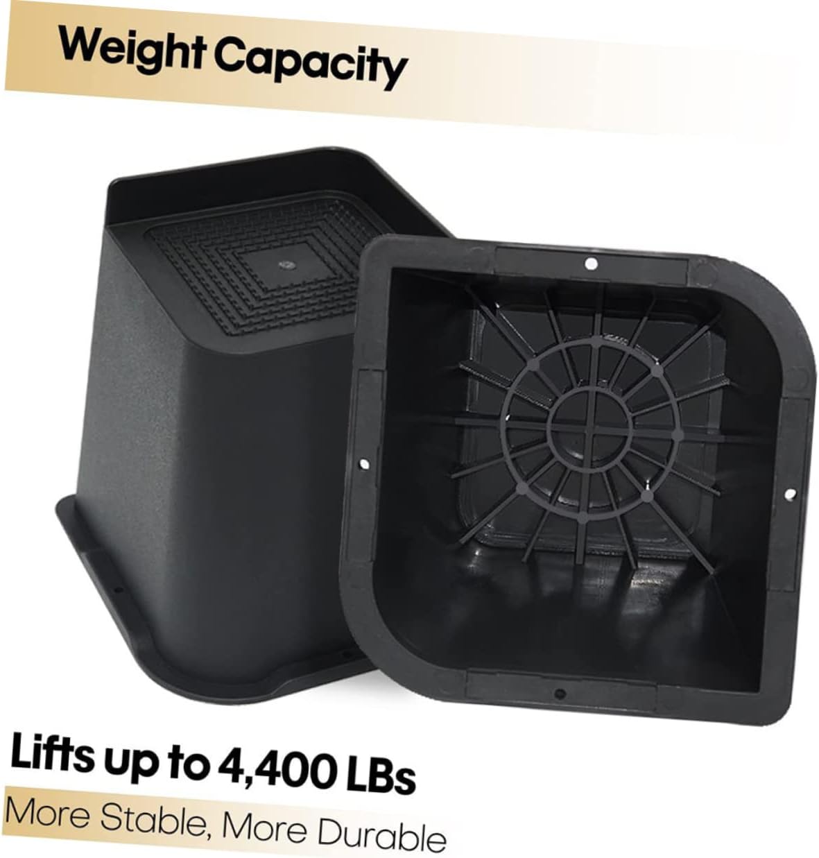 4pcs Bed Lifts Risers Scratch Floor Protector Height for Couches Desks and Beds Material for Heavy Furniture and Appliances