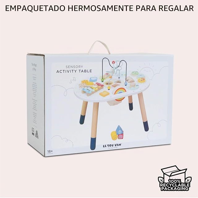 Foto 8 de 8 de Le Toy Van - PL137 - Mesa multiactividad para niños, Apta a Partir de 18 Meses, Mesa multijuego Montessori…