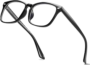 Black Jones Blue Light Blocking Eyeglasses | Zero Power Computer Glasses | Anti-Glare & Eye Protection | For Men & Women | Model BJ-2379 (Black)