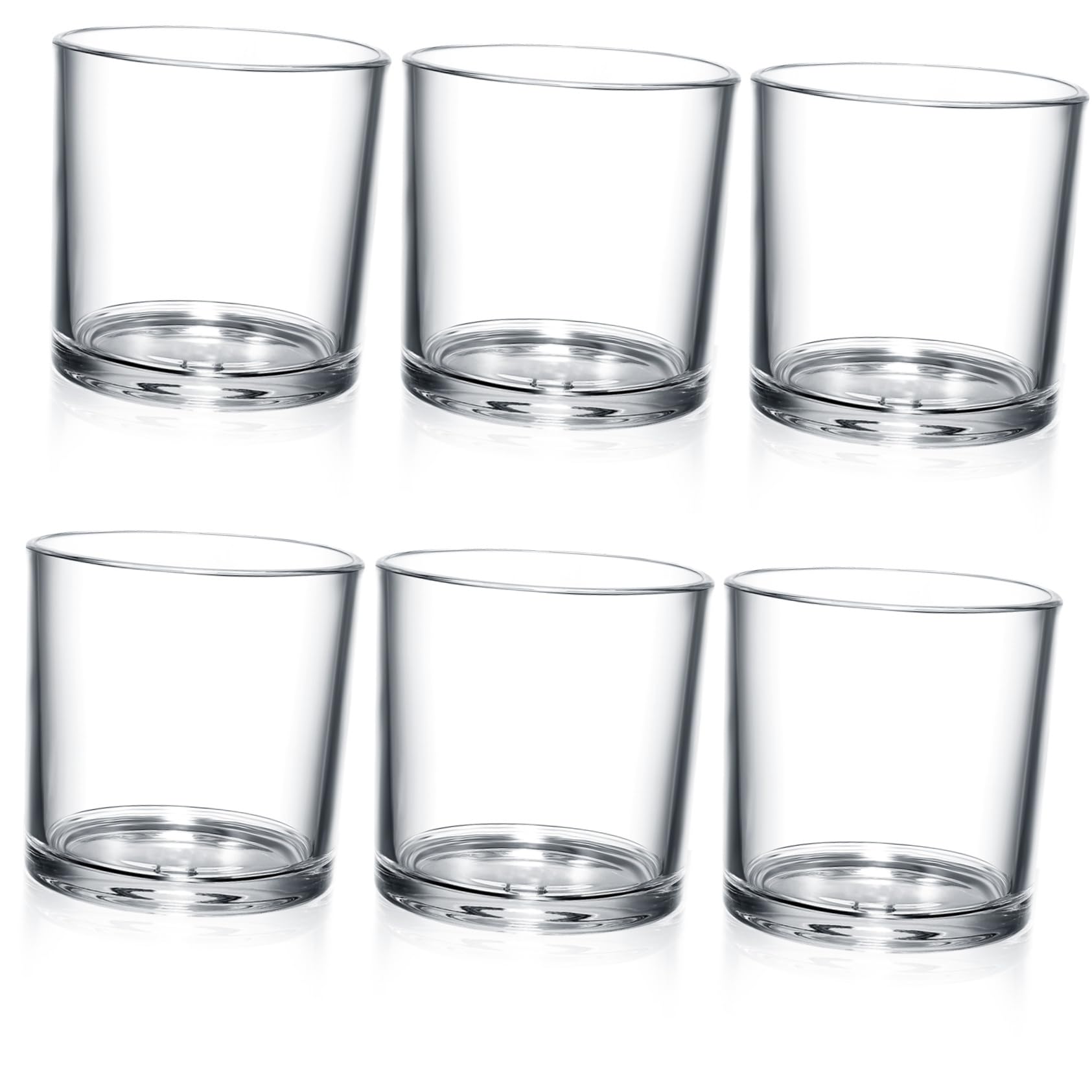 HOODANCOS 6pcs DIY Homemade Candle Aromatherapy Glass Desktop Candle Holder Vases for Centerpieces Votive Holder Cylinder Vases Glass Candle Jar Container Glass Candle Container Glass Vase