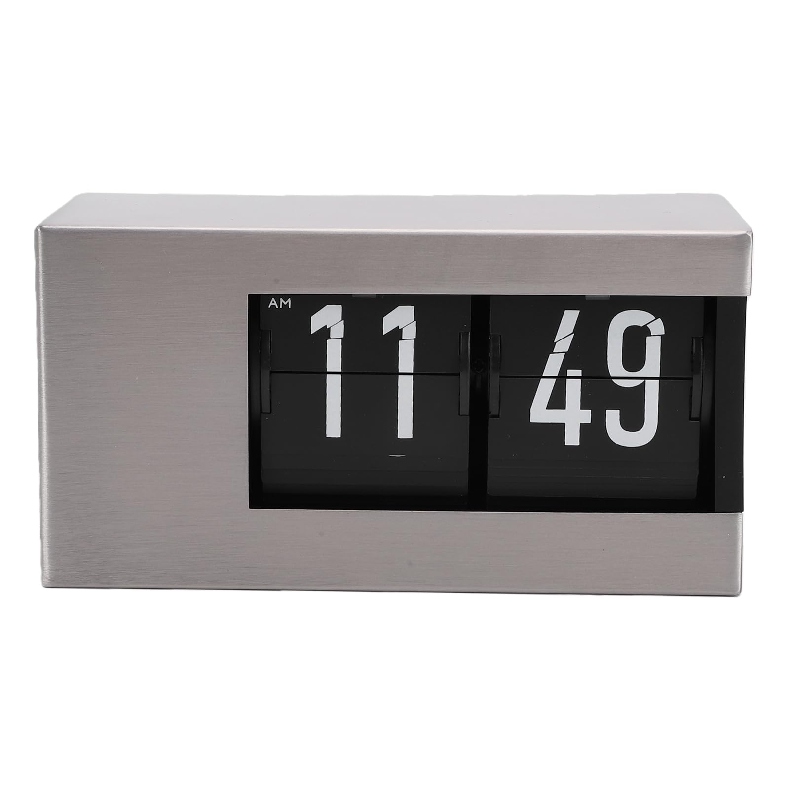 Calendario Orologio a Fogli Mobili Display a LED Automaticamente le Pagine Elegante Calendario Perpetuo per la Casa Camera da Letto Ufficio Acciaio Inossidabile 5,71" (Argento)