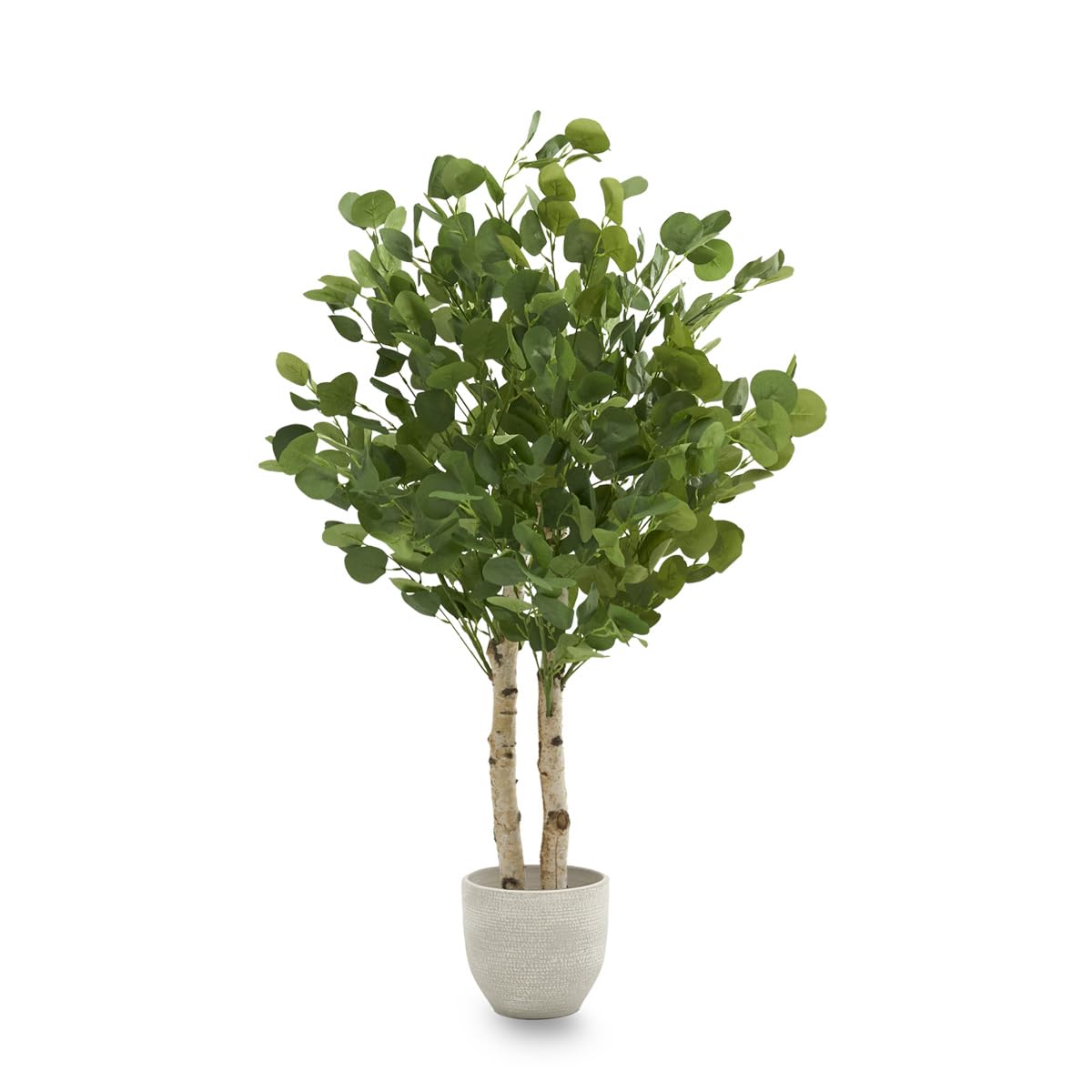 Maia Shop Plantas Artificiales Decorativas - Eucalipto Artificial 105 cm con Tronco Natural, Arbol Artificial, Planta Artificial Realista, Decoración Hogar