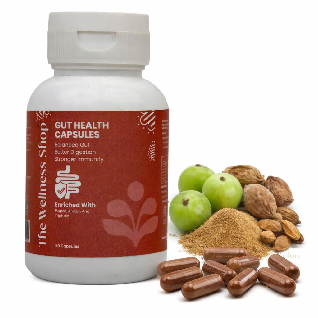 The Wellness Shop Gut Health Supplement Capsules (60 Count), Triphala & Ajwain Extracts | Support Better Digestion, Boost Immunity & Bloating Relief | Men and Women Daily Use-image-42