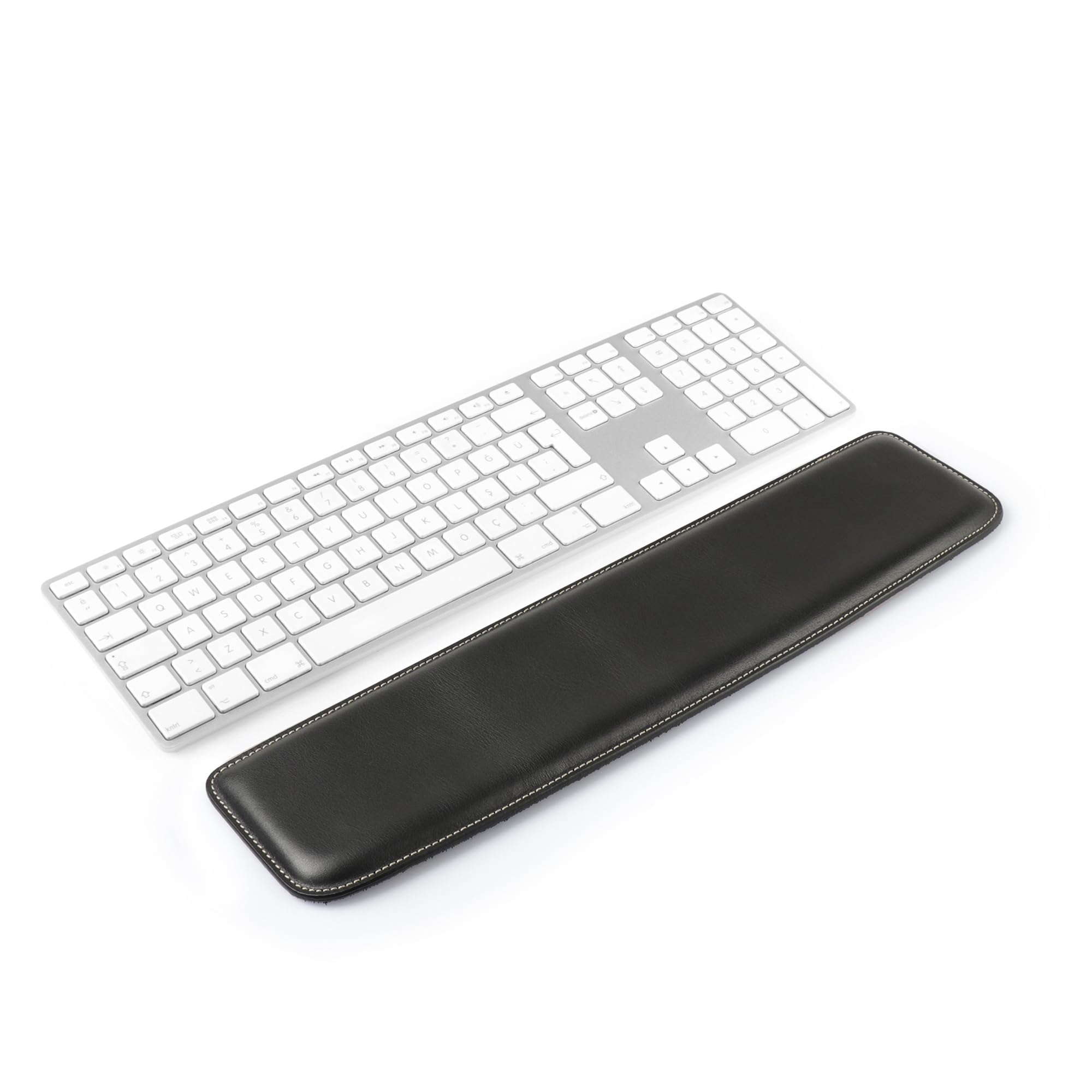 Londo Tapis de Clavier en Cuir Véritable - Support Ergonomique Premium pour une Frappe Confortable au Travail et à la Maison