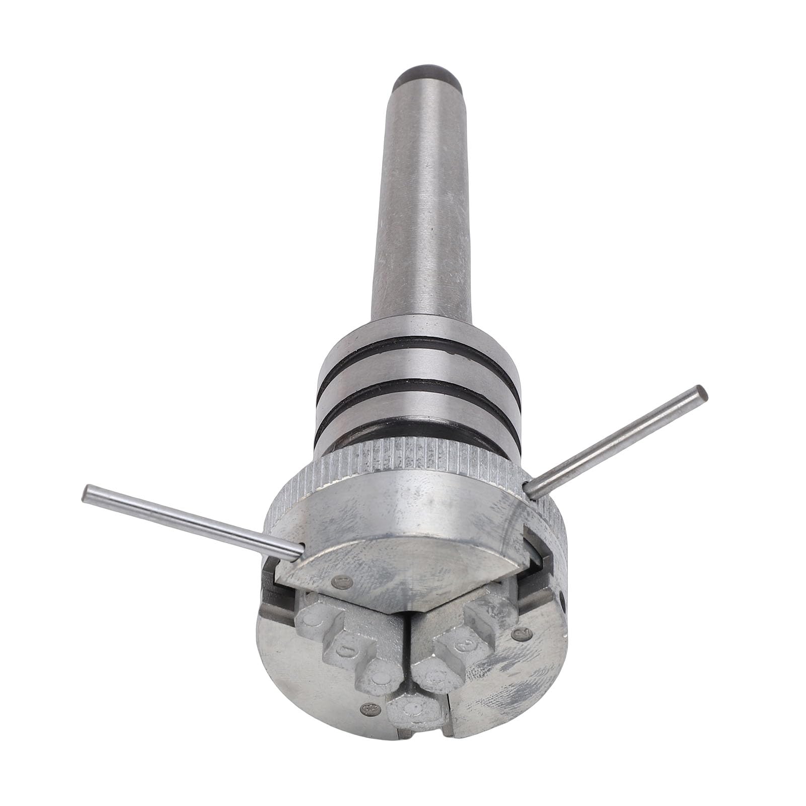 3-szczękowy Uchwyt Tokarski do Drewna, Wrzeciono MT2, Samocentrujący, Zakres Zacisku 10-35 Mm, Stop Aluminium, z Regulowanymi Niezależnymi Szczękami do Części Tokarki Mini
