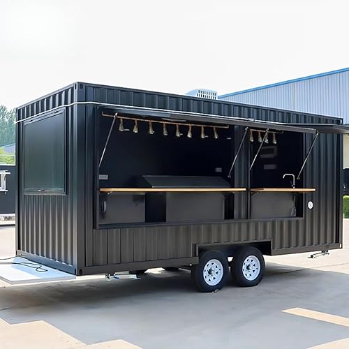 Food Truck Trailer Fully Equipped, Mobile Food Truck for Sale, Customized Concession Unit, Hamburger Pizza Grilled Chicken Wing Hot Dog Cart, for Business​