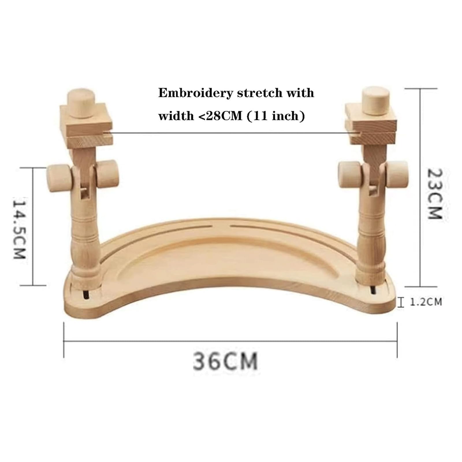 KRILLIQ Soporte de Bordado Soporte de Madera para Punto de Cruz, aro de Bordado Redondo, Marco de Bordado de Escritorio, Soporte para Bordado y Costura Arte de la Costura