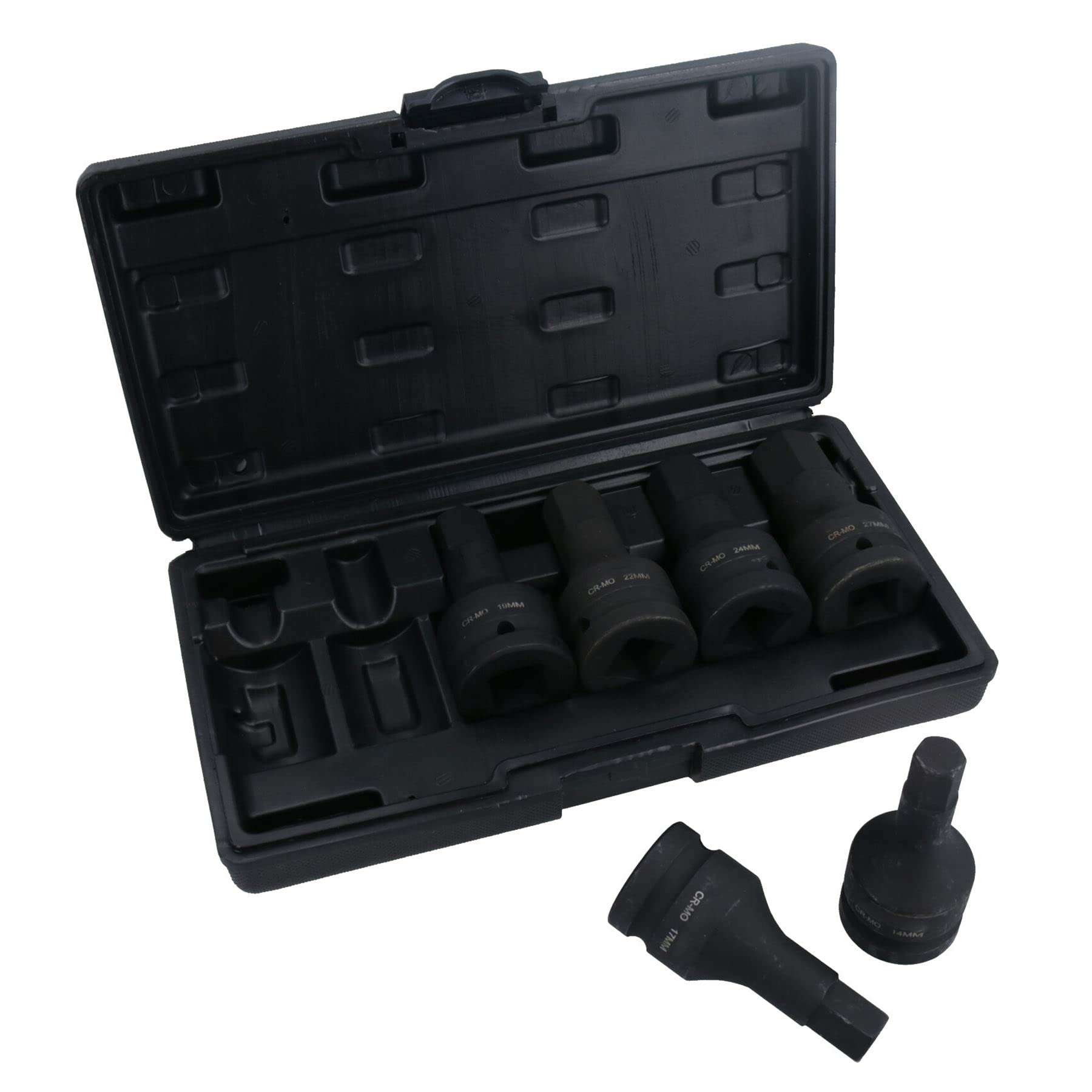 3/4 Zoll Antrieb Tiefe Metrische MM Innensechskant-Stecknüsse Schlagfest 14-27mm 6 Stück