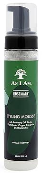 As I Am Rosemary Styling Mousse 8 Fl Oz 237 ml - with Biotin & Saw Palmetto
