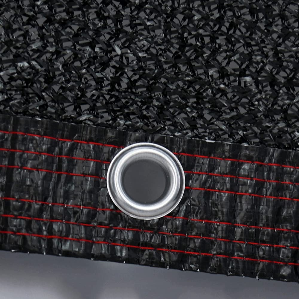 MAXEPO Rete ombreggiante Nera per pergola, Giardino, Serra, pollaio con Occhielli 75% Tessuto per Vele da Sole Tessuto di Protezione Anti-Strappo Resistente ai Raggi UV per canile più Facile