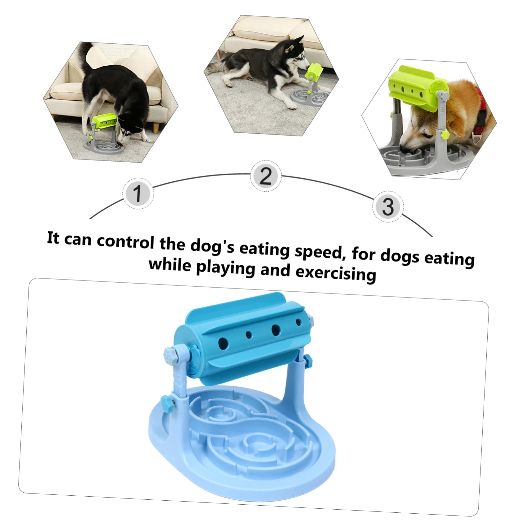 FRCOLOR 1stück Titel Rollenspiel-futterspender Für Haustiere Verstellbarer Slow Feeder Aus Umweltfreundlichem Für Hunde Und Katzen Fördert Langsames Essen Und Sicheres Füttern
