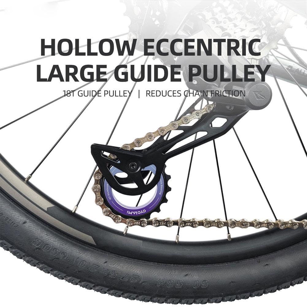Amazon.co.jp: 18T 中空偏心ビッグプーリー 自転車用 18T ガイド