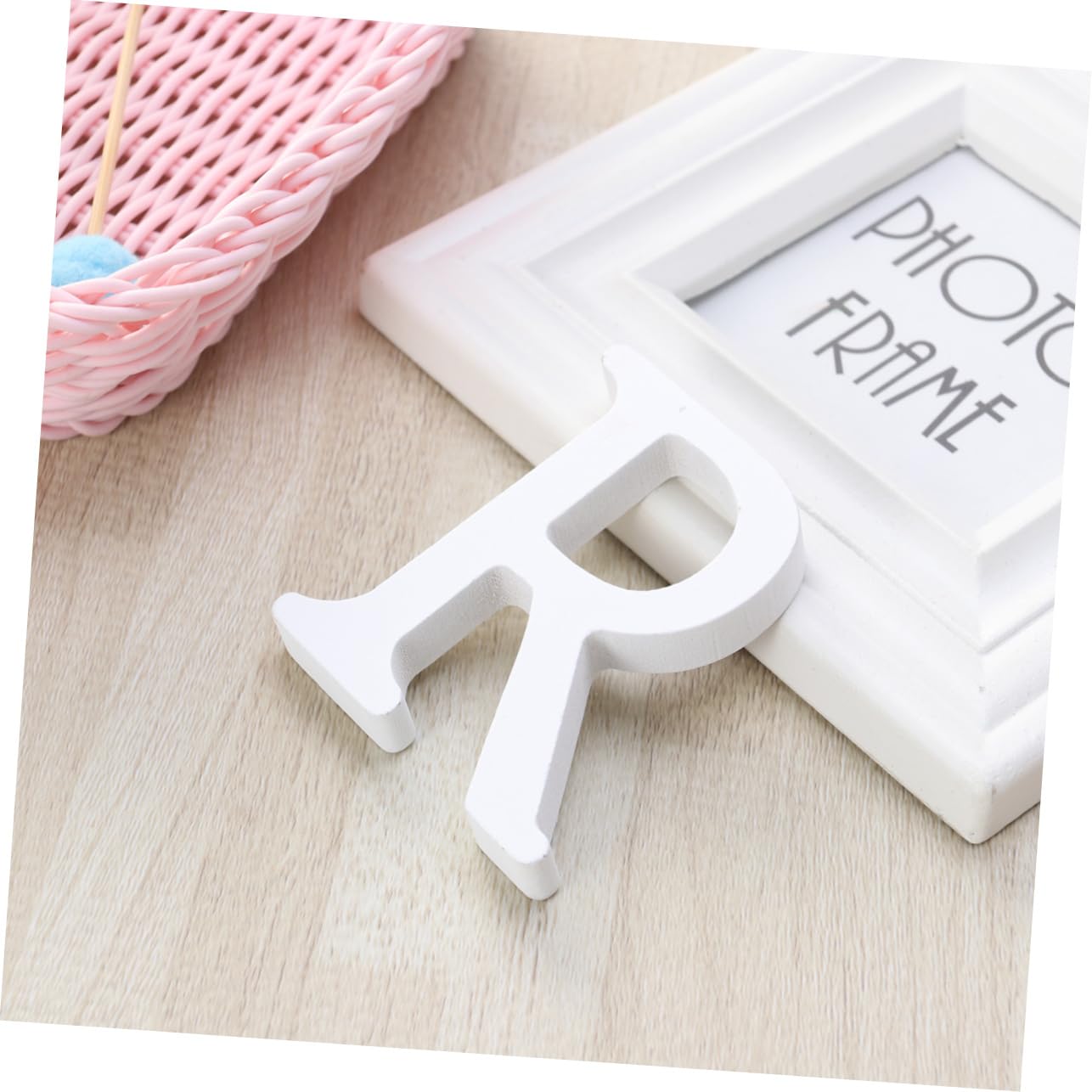 GOOHOCHY Alphabet r Decor Letters Decoration Letter 8cm Wood Material Letter r for Party