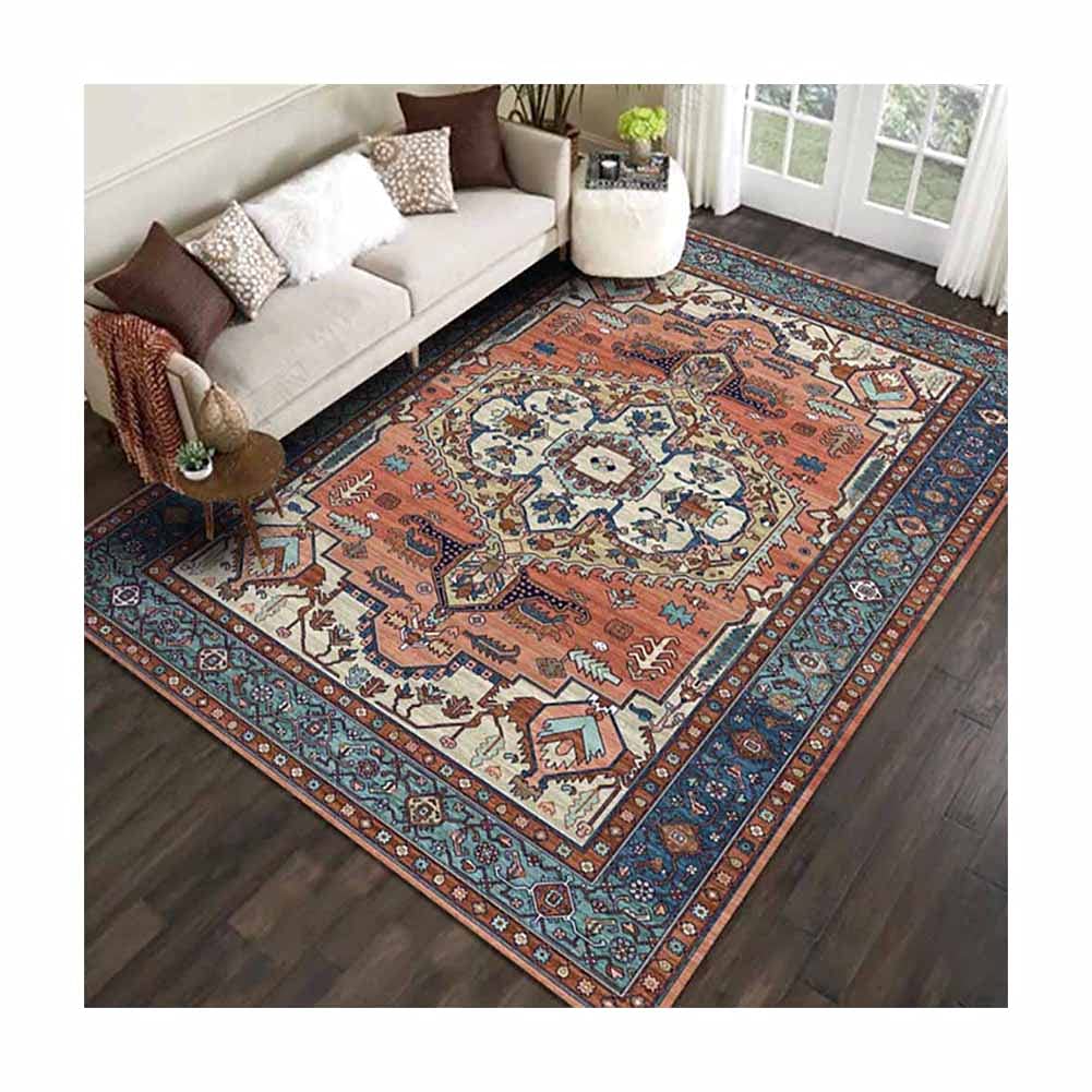 Tapis persan traditionnel antidérapant grand format pour salon et chambre