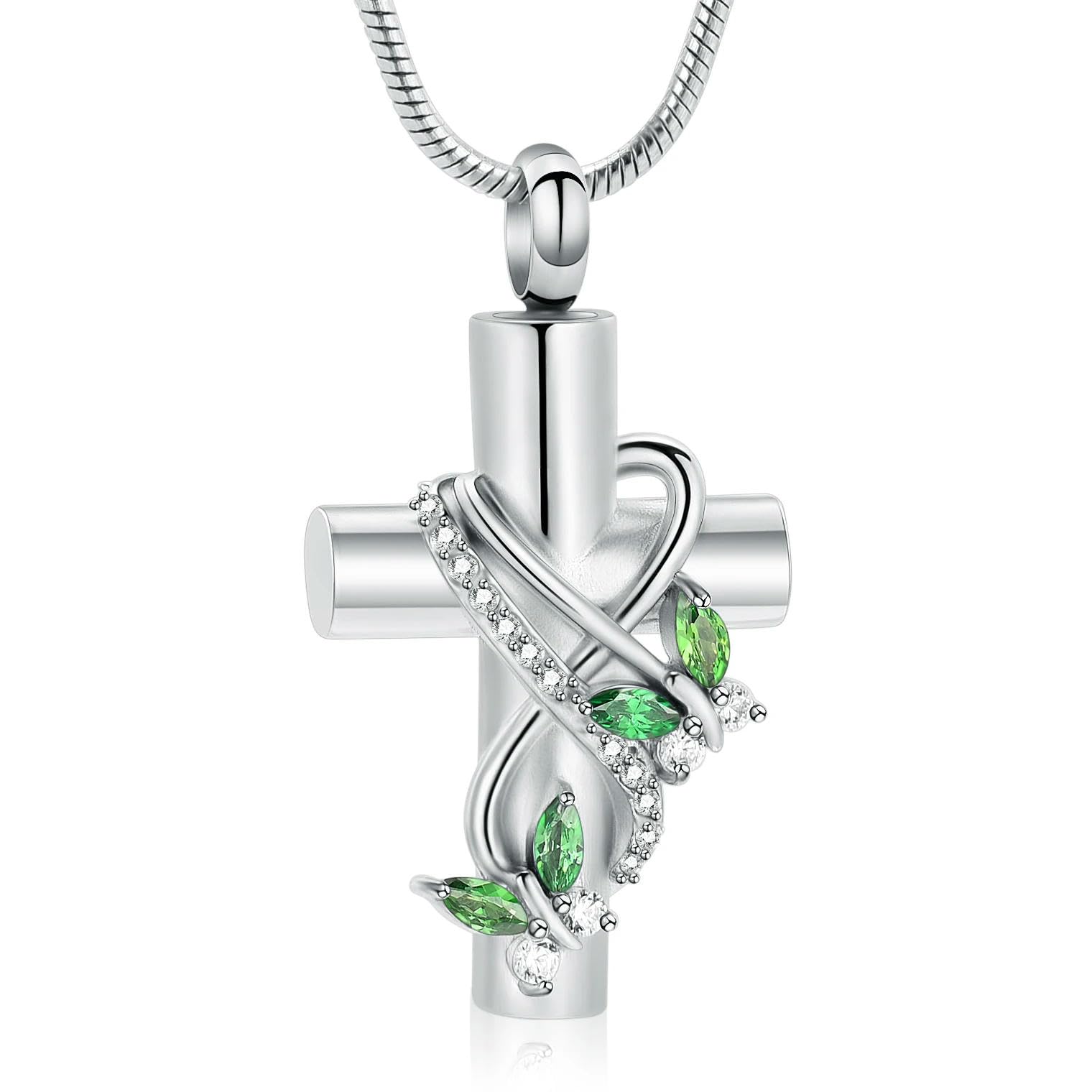 Collier urne funéraire croix contre la peur d'oublier, protégez vos souvenirs avec élégance