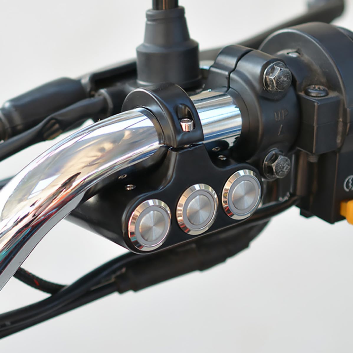 Interruptor de Manillar de 22mm para Moto y Scooter, Tres Posiciones