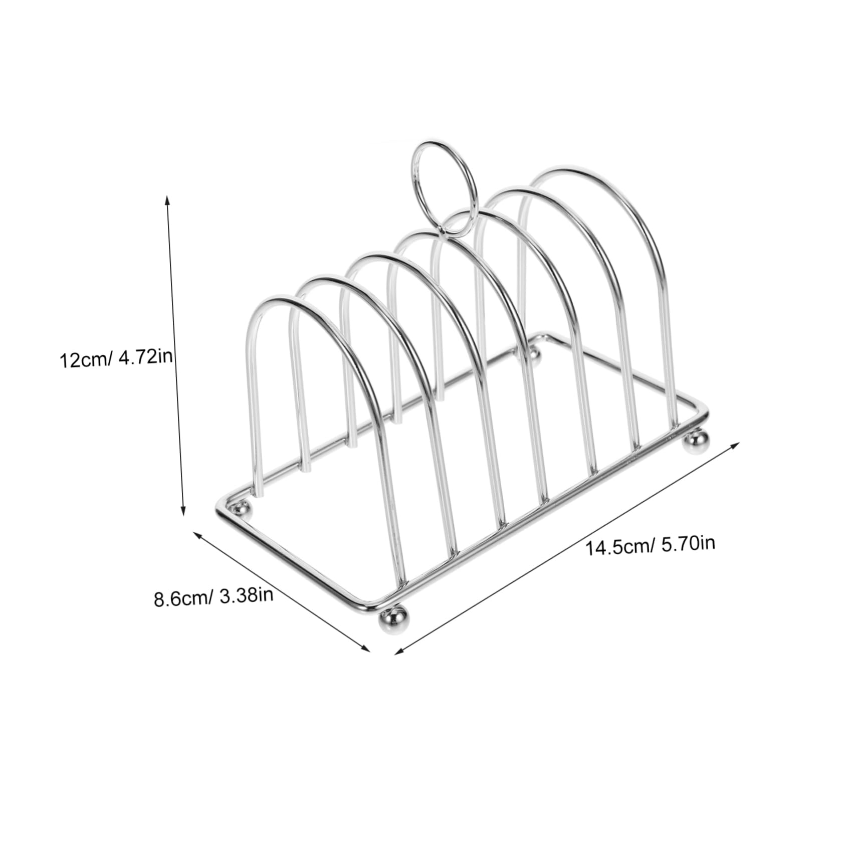 HEALEEP Elegant Toast Holder Small Toast Rack Bread Serving Accessory Rectangle Steel Stand Bread Slices Stand Kitchen Supply
