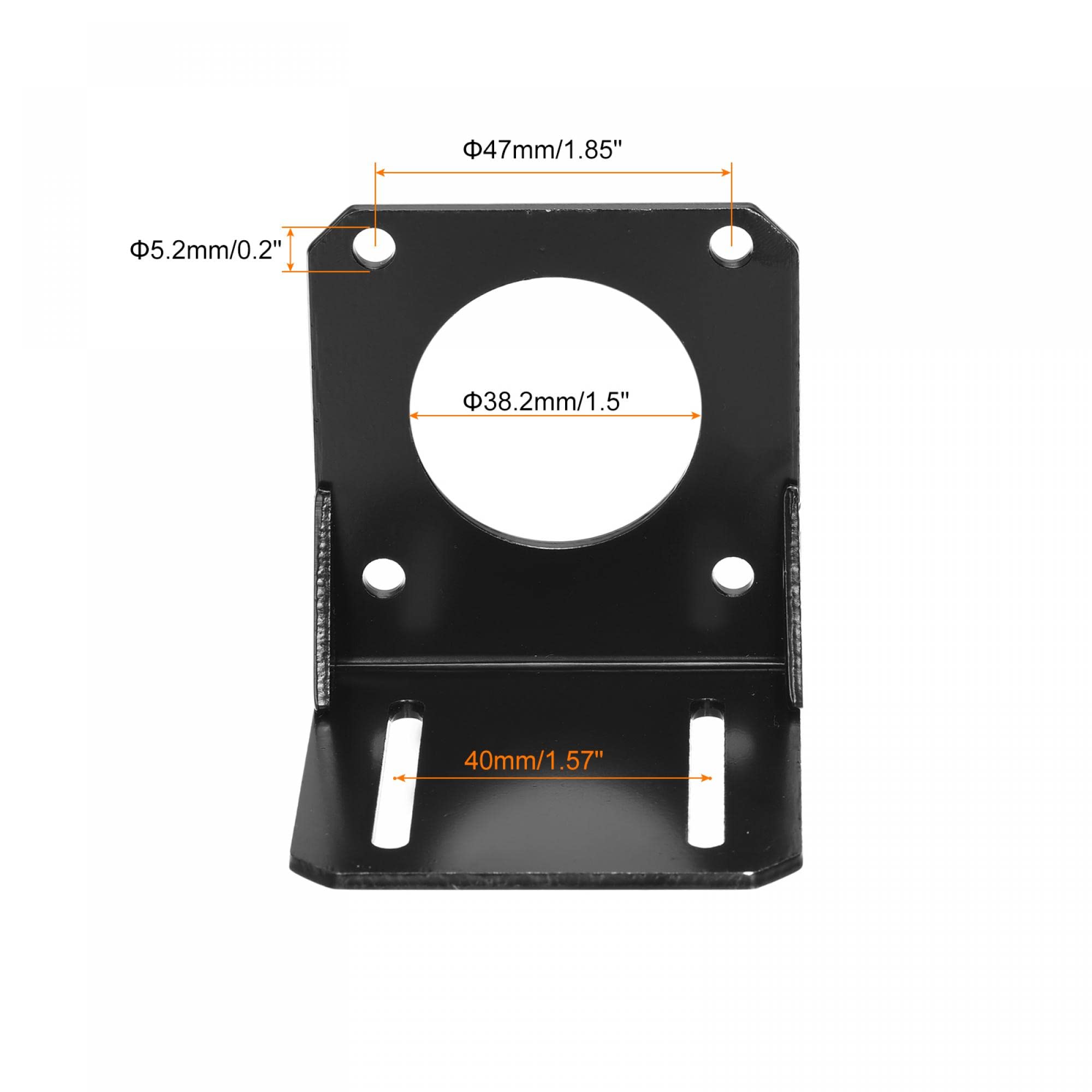 sourcing map Lot de 2 supports de montage de moteur 68 x 65 x 68 mm Noir pour moteur pas-à-pas NEMA 23 57 mm avec vis