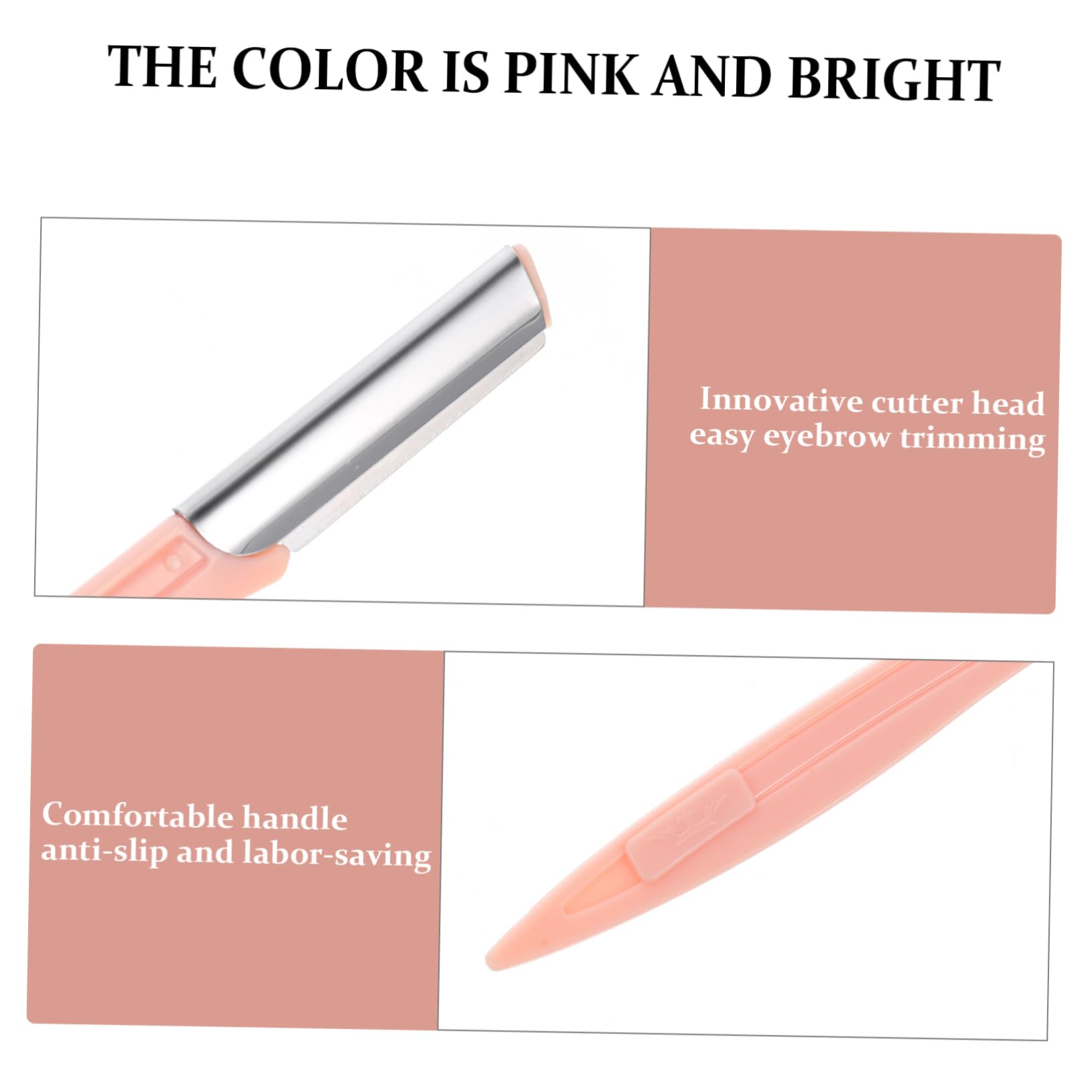 Baluue 9pezzi Rasoio Per Sopracciglia Con Manico Plastica Strumenti Pratici Per La Delle Sopracciglia Rasoio Eyebrow Shaper Rosa Facile Da Trasportare e Utilizzare