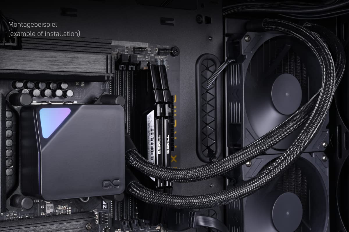 Alphacool 13051 Core Ocean T38 AIO 240mm Multi-kompatibler All-in-One CPU AIO Wasserkühler, kompatibel mit Intel & AMD PWM-gesteuerte Pumpe, 200-1700 RPM