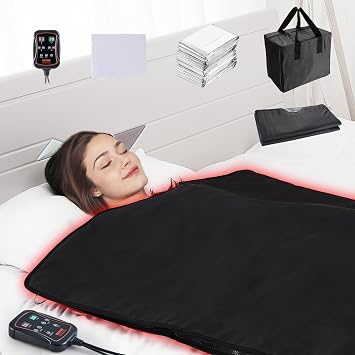 VEVOR Sauna Blanket for Detoxification, Portable Far Infrared Sauna for Home Relaxation, 1-6 Level Adjustable Temprature Rannge 95-185F, 1-60 Minutes Timer, Far Infrared Carbon Heating Sauna Bag