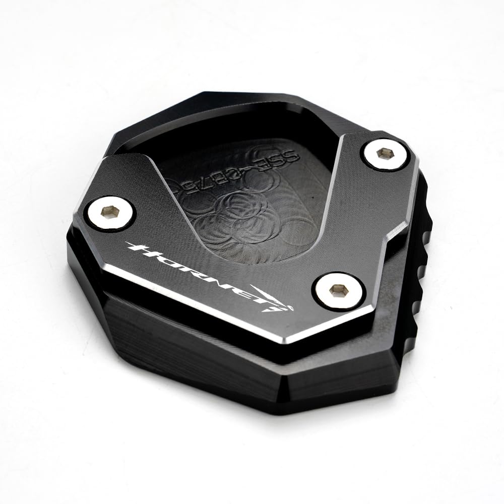 Plaque D'extension Pour Béquille Latérale Honda CB750/1000 Hornet - En Aluminium CNC Anodisé Noir - Améliore La Stabilité