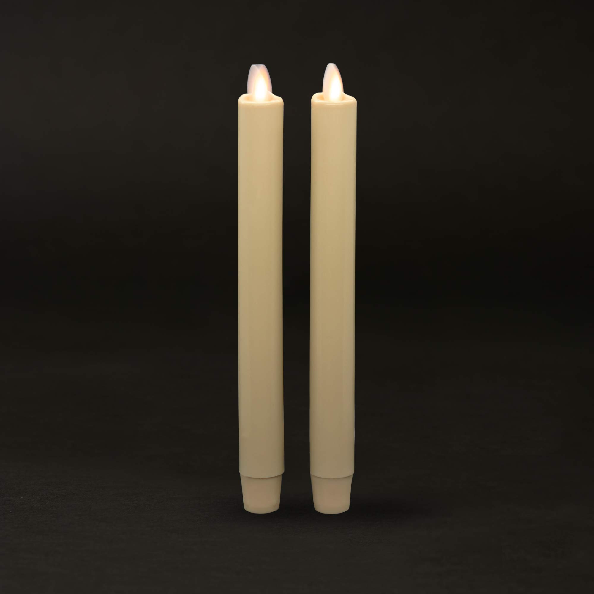 Luminara Flameless Taper Candles (2Pack, Ivory White); 9.75Inch