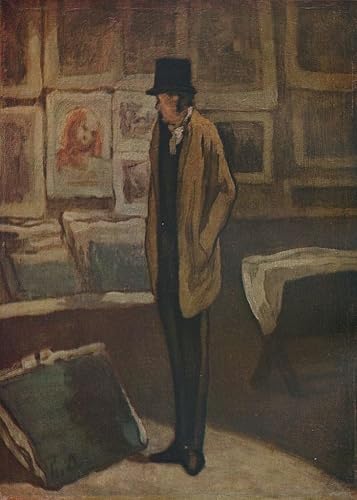 EQVRDCUW Oil Painting Canvas Painting Poster Vintage Paintings The Lover of Prints by Honoré Daumier for Wall Decoration 60x90cm