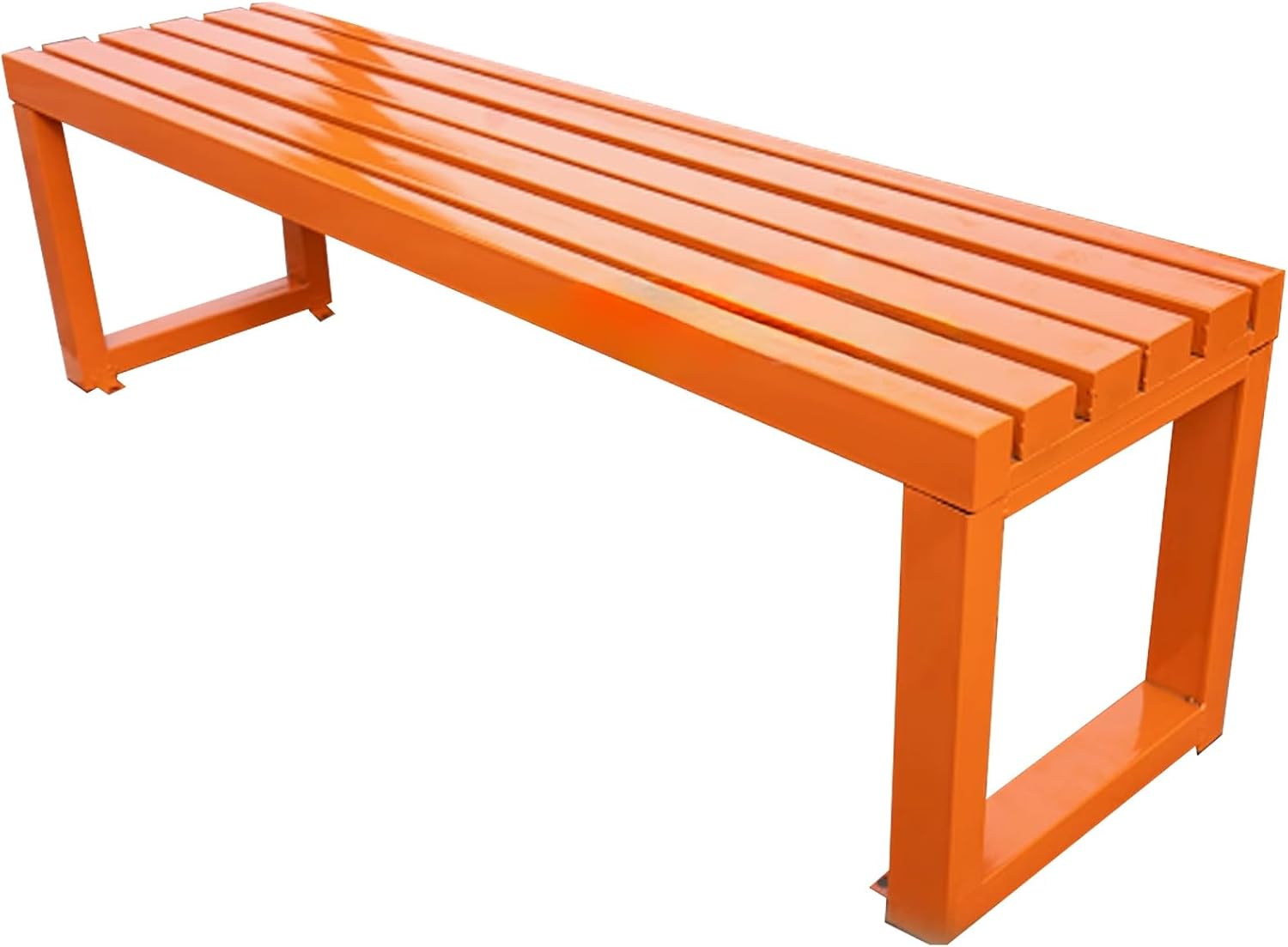 Park Benches, Garden Bench, Patio Bench, Porch Bench Seat, Outdoor Seating Furniture Lounge Waterproof for Backyard, Front Porch(Orange,100x40x45cm)