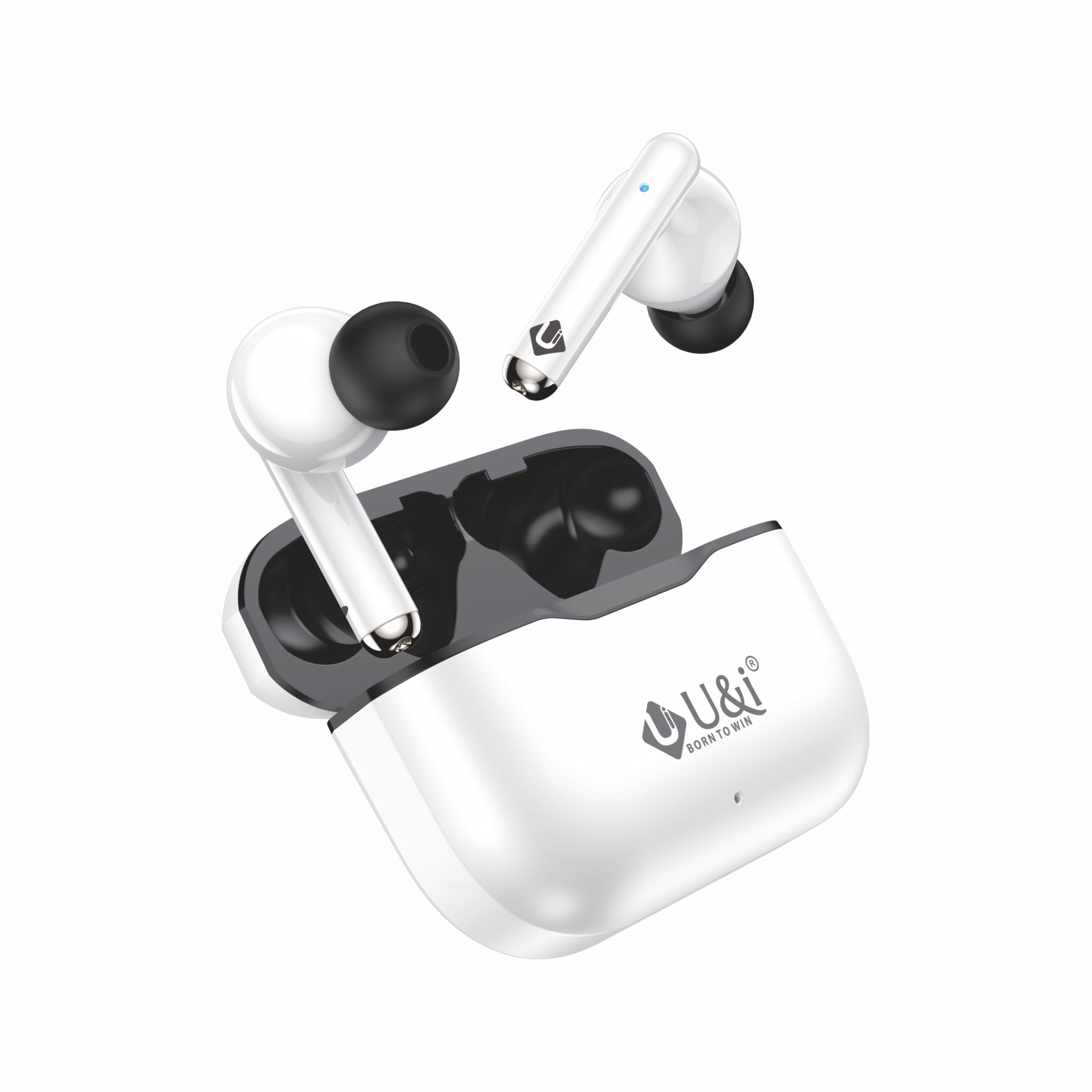Ui U & i BORN TO WIN U&I Bluetooth Earbud Headphones with Mic, Noise Cancelling, Wireless Earbuds for Sports and Outdoor Activities, Black
