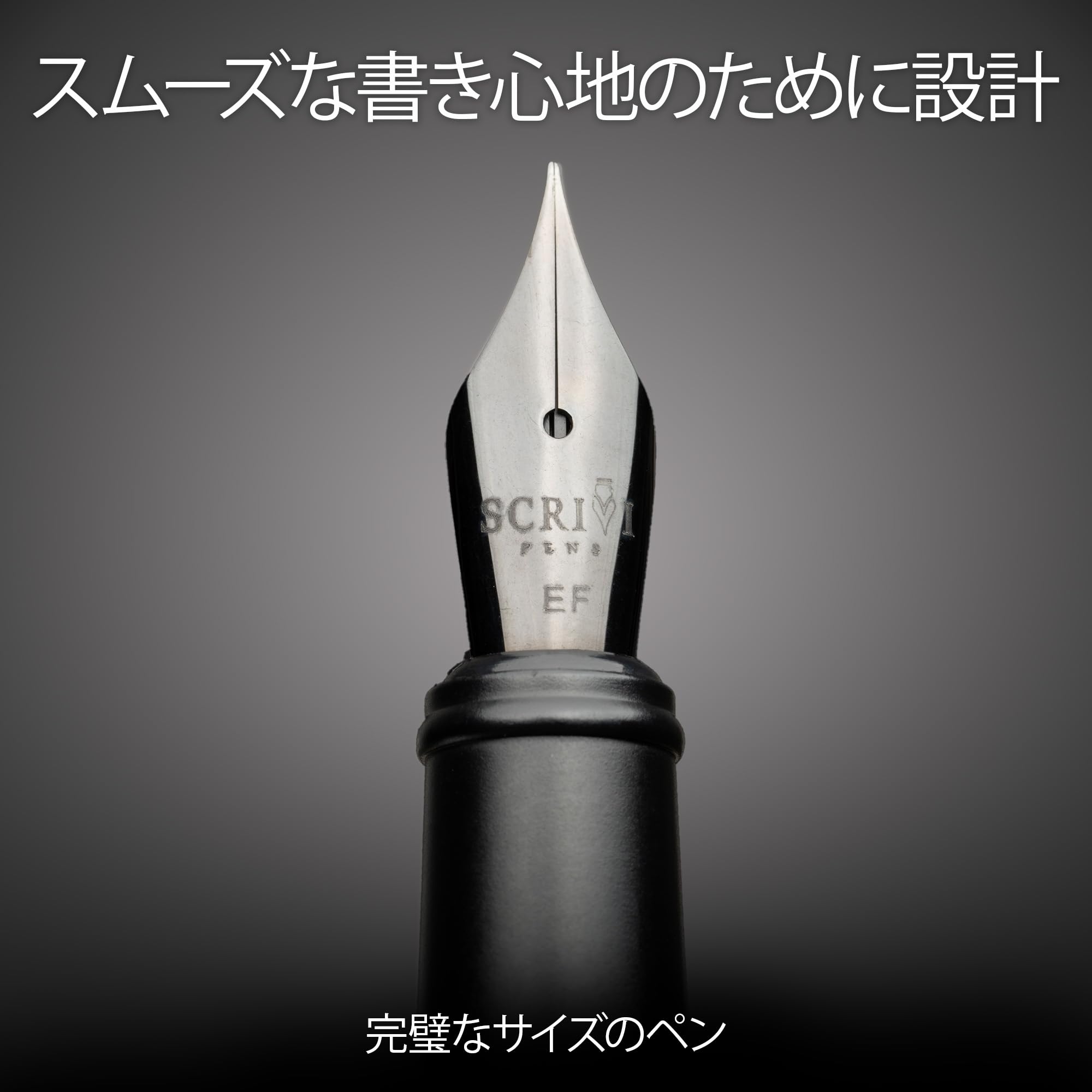 万年筆セットScrivi Pens ブラック ボックス入 プレゼント お祝い Amazon | スクリビペン 万年筆セット、[極細ペン先
